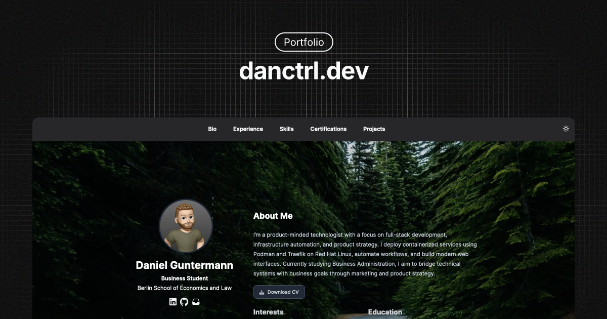 danctrl.dev Portfolio